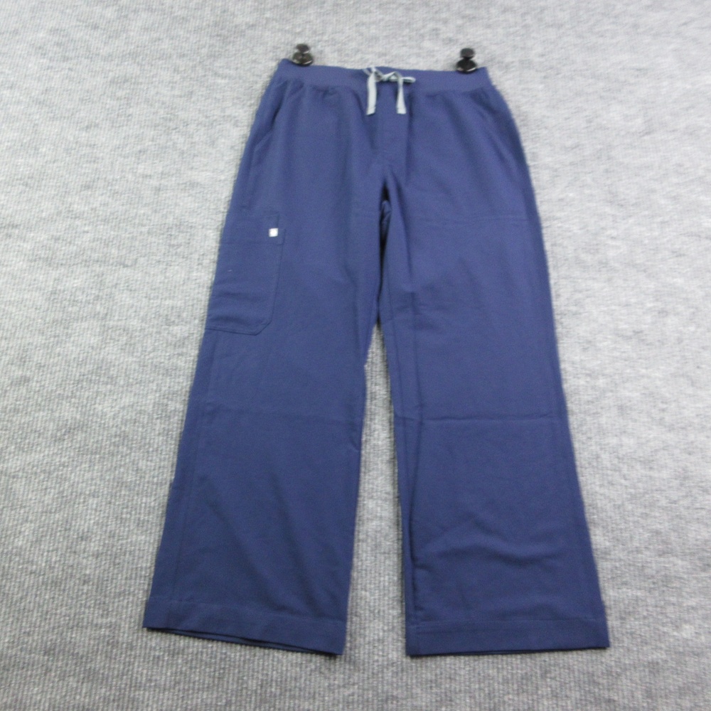 FIGS Pants Womens L Blue High Waisted Isabel Wide Leg Scrub 32x30.5 NWT